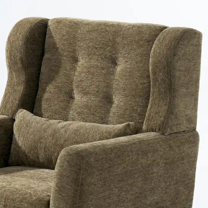 Poltrona decorativa moderna, poltrona in ciniglia per il soggiorno, comoda poltrona lounge con imbottitura morbida per spazi ridotti e camere da letto