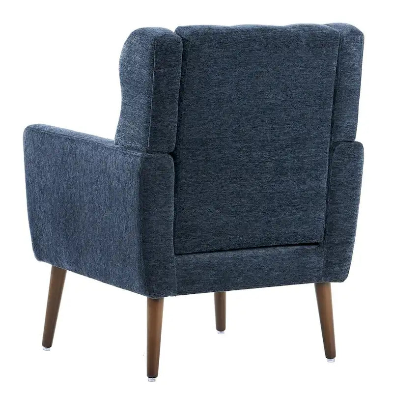 Poltrona decorativa moderna, poltrona in ciniglia per il soggiorno, comoda poltrona lounge con imbottitura morbida per spazi ridotti e camere da letto