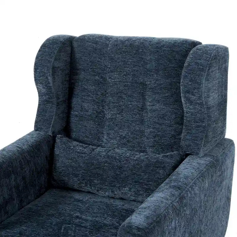 Poltrona decorativa moderna, poltrona in ciniglia per il soggiorno, comoda poltrona lounge con imbottitura morbida per spazi ridotti e camere da letto