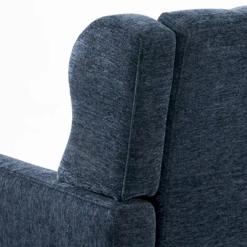Poltrona decorativa moderna, poltrona in ciniglia per il soggiorno, comoda poltrona lounge con imbottitura morbida per spazi ridotti e camere da letto
