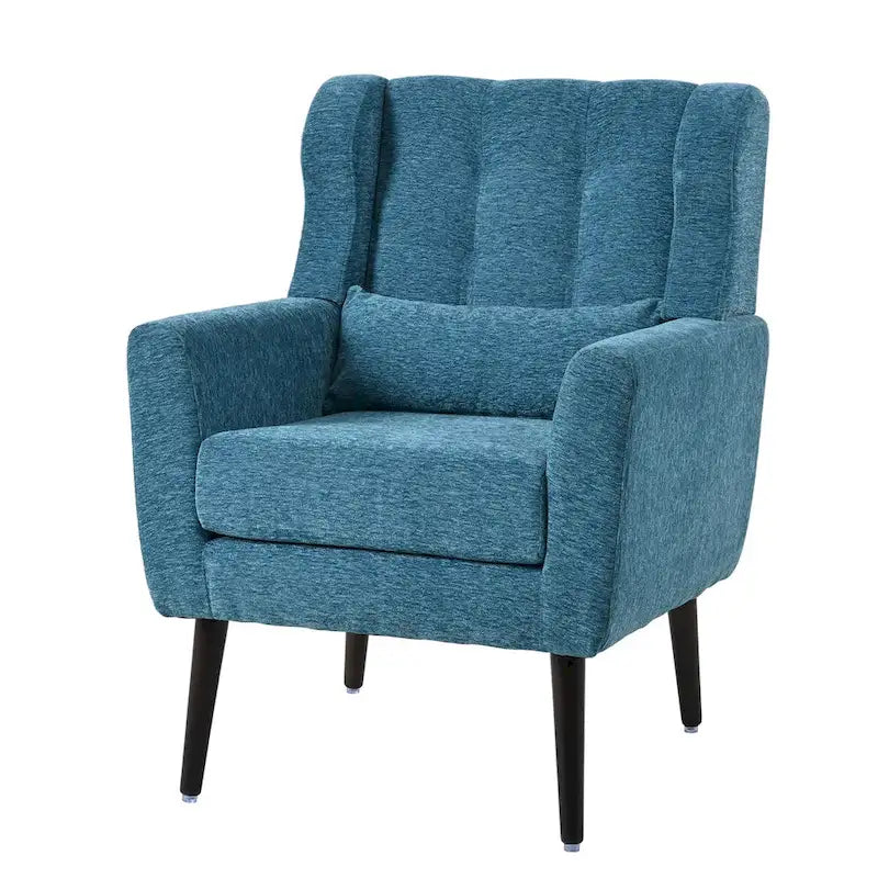 Poltrona decorativa moderna, poltrona in ciniglia per il soggiorno, comoda poltrona lounge con imbottitura morbida per spazi ridotti e camere da letto
