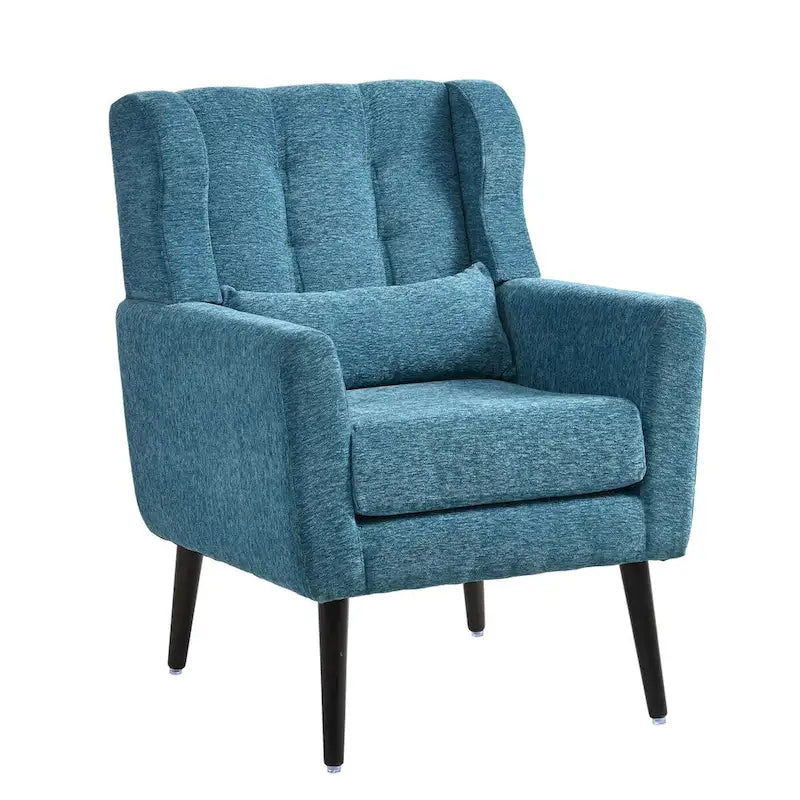 Poltrona decorativa moderna, poltrona in ciniglia per il soggiorno, comoda poltrona lounge con imbottitura morbida per spazi ridotti e camere da letto