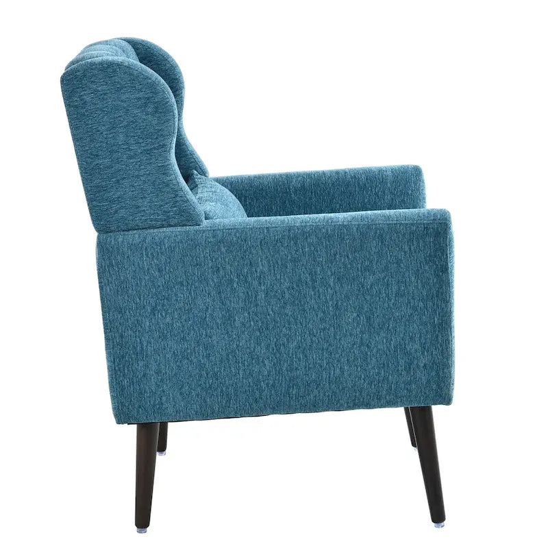 Poltrona decorativa moderna, poltrona in ciniglia per il soggiorno, comoda poltrona lounge con imbottitura morbida per spazi ridotti e camere da letto