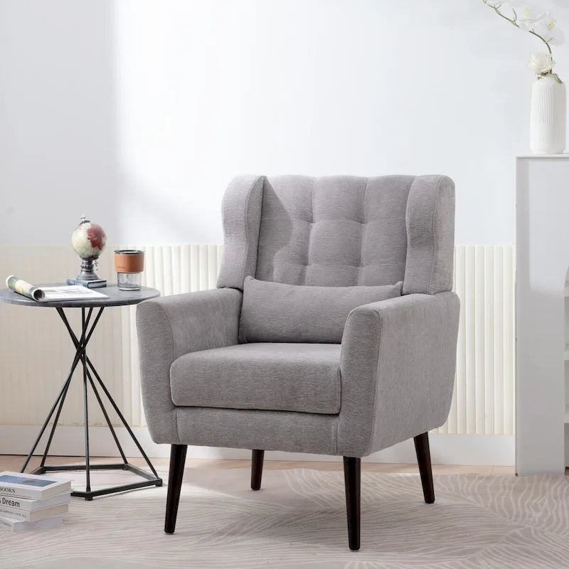 Poltrona decorativa moderna, poltrona in ciniglia per il soggiorno, comoda poltrona lounge con imbottitura morbida per spazi ridotti e camere da letto