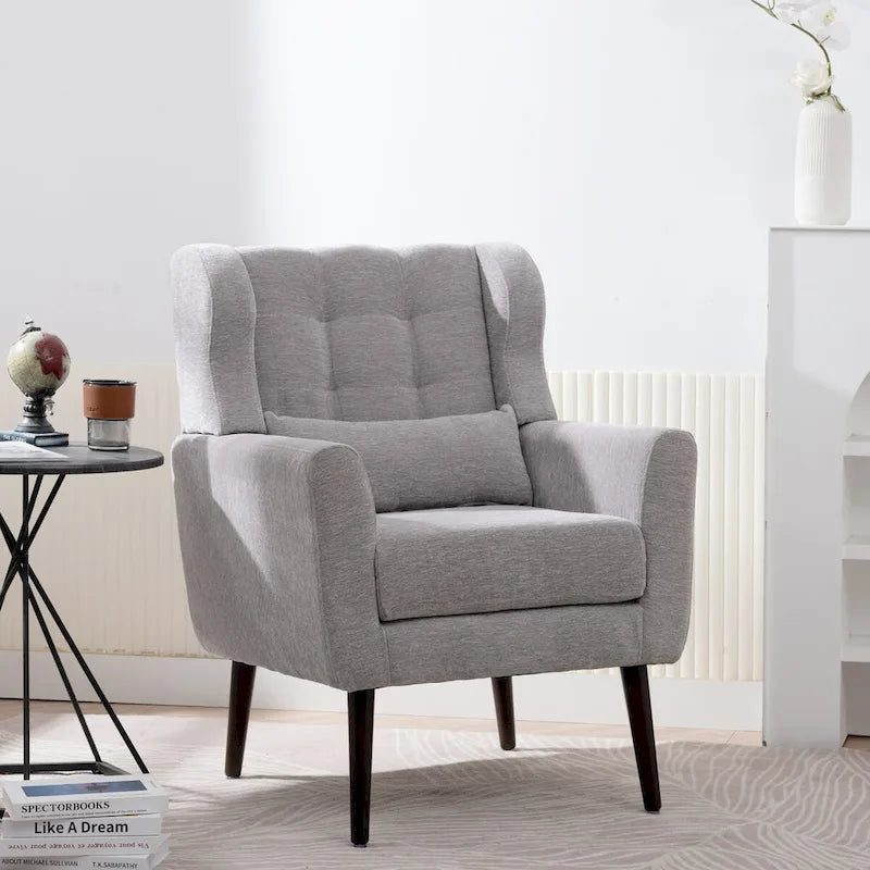 Poltrona decorativa moderna, poltrona in ciniglia per il soggiorno, comoda poltrona lounge con imbottitura morbida per spazi ridotti e camere da letto