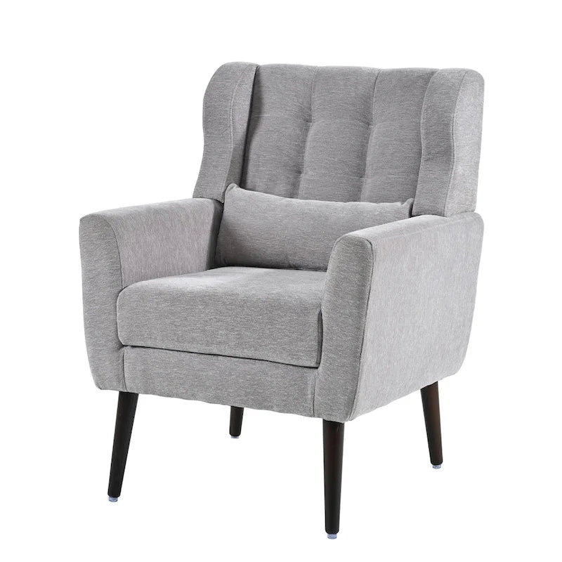 Poltrona decorativa moderna, poltrona in ciniglia per il soggiorno, comoda poltrona lounge con imbottitura morbida per spazi ridotti e camere da letto