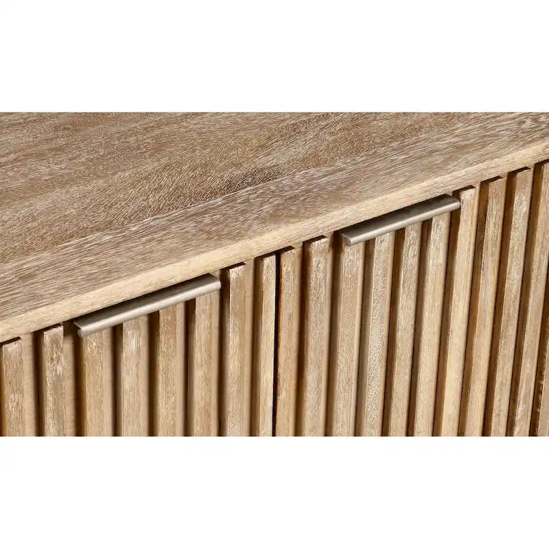 Credenza moderna di metà secolo da 72 pollici in legno di mango scanalato