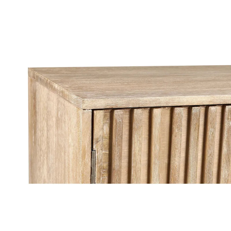 Credenza moderna di metà secolo da 72 pollici in legno di mango scanalato